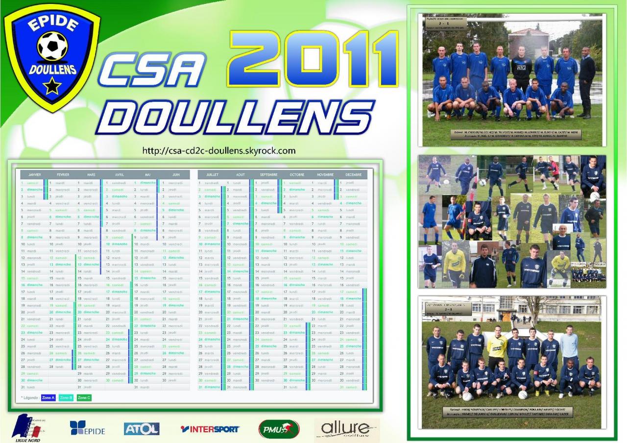 calendrier CSA 2011