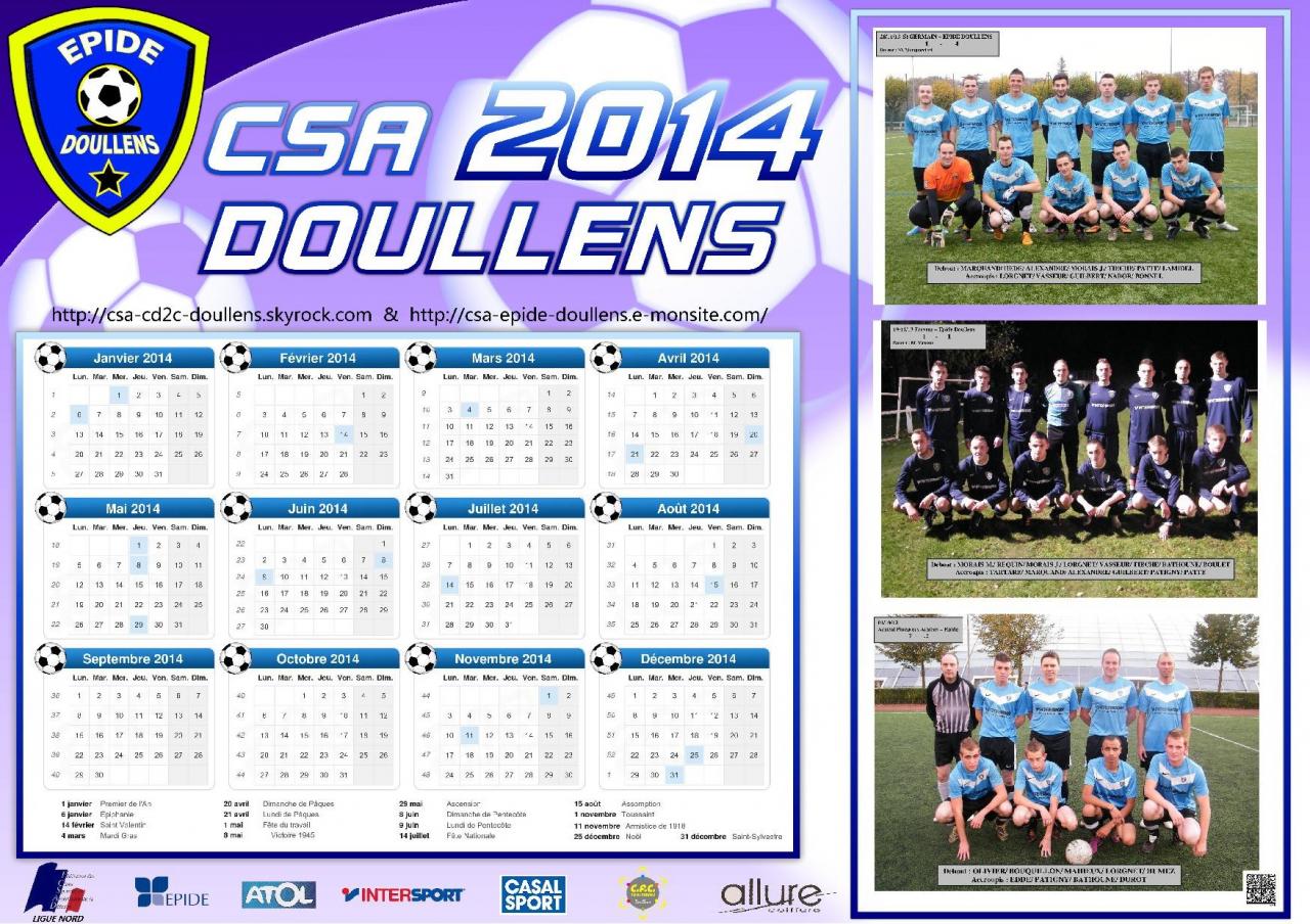 Calendrier CSA 2014