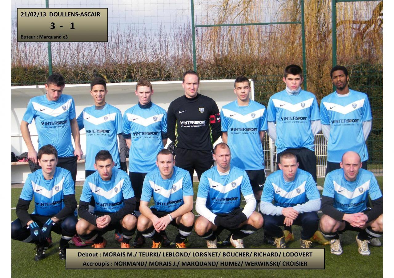 6ème Match du Championnat FCD Doullens-Ascair 21.02.13