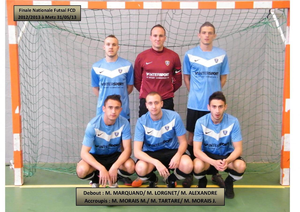 Equipe Finale Nationale FCD futsal 31.05.13