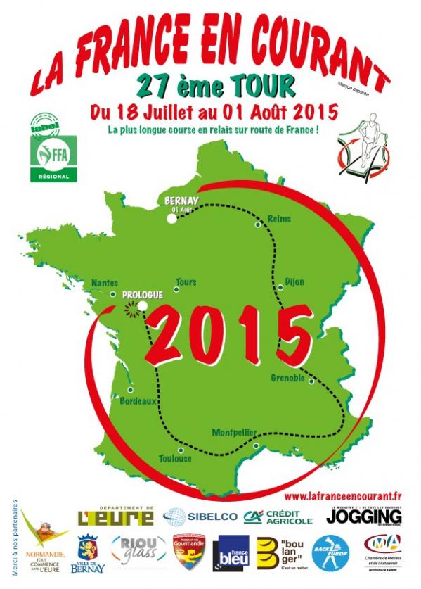 Carte france en courant 2015