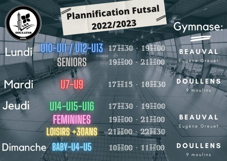 Plannification futsal 2022 2023
