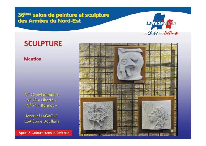 Sculpture m lagache salon culturel